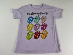 The Rolling Stones Tongue Logo T-Shirt Youth Large Purple